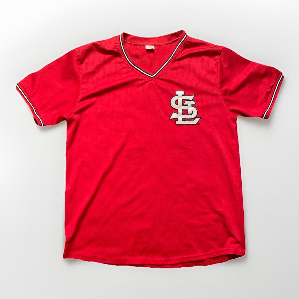Vintage St. Louis Cardinals Red Pullover MLB Baseball Jersey Men Size XL Warmup